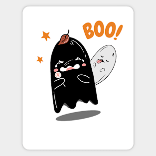 Cute crying ghost "Boo!"Halloween Magnet